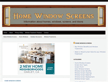Tablet Screenshot of homewindowscreens.com